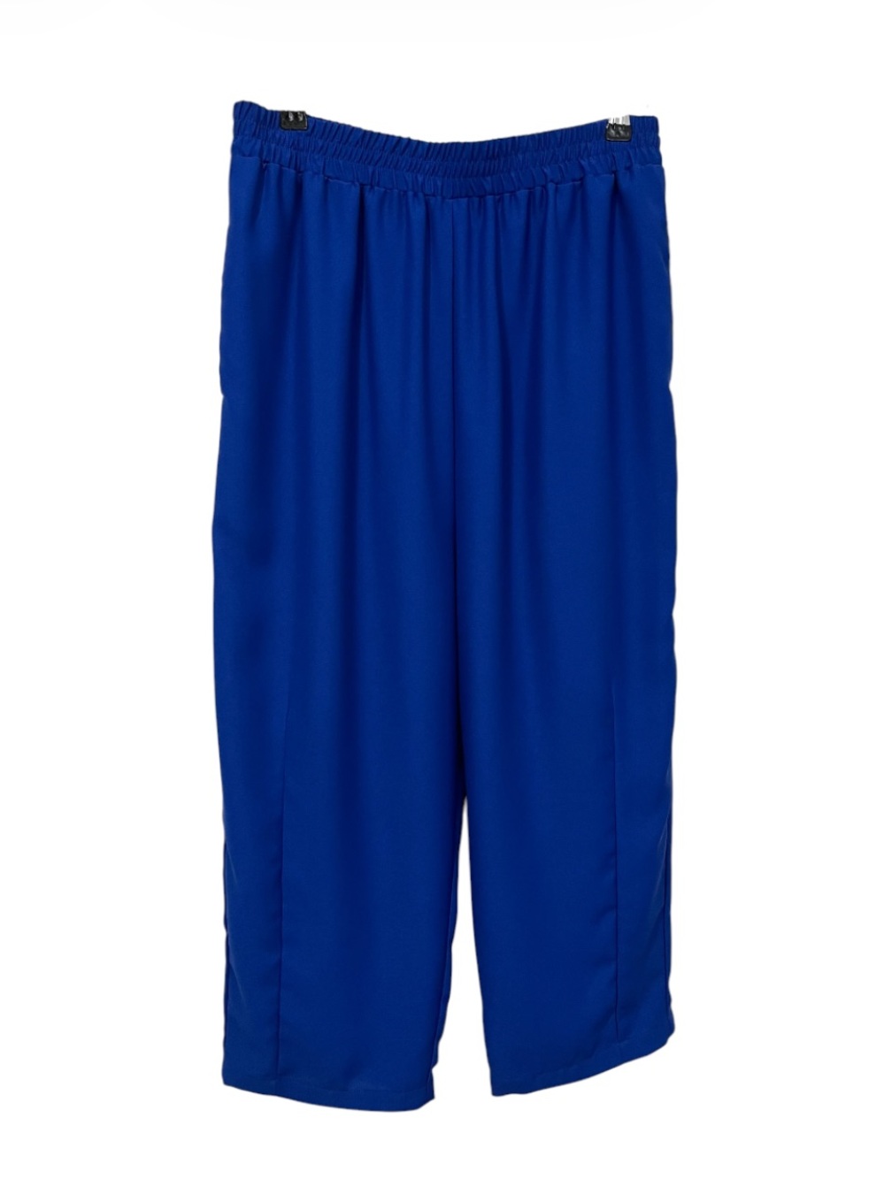 NWT Sympli Passage Royal Blue Elastic-Waist Drop Crotch Capris - Made in Canada